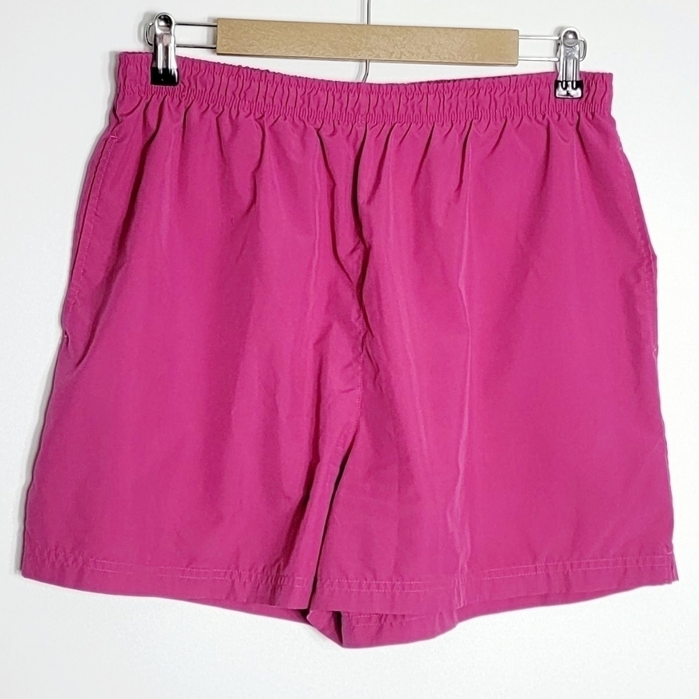 Wilson Y2K Hot Pink Elastic Waist Athletic Shorts With Pockets Women's Size L